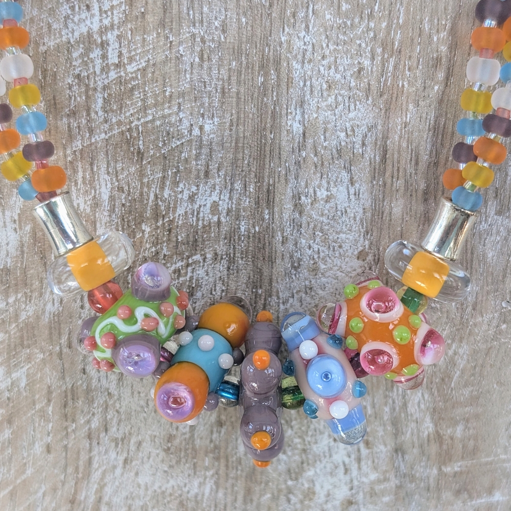 Artisan Beaded And Sterling Silver Bracelet - Picture 6 of 9